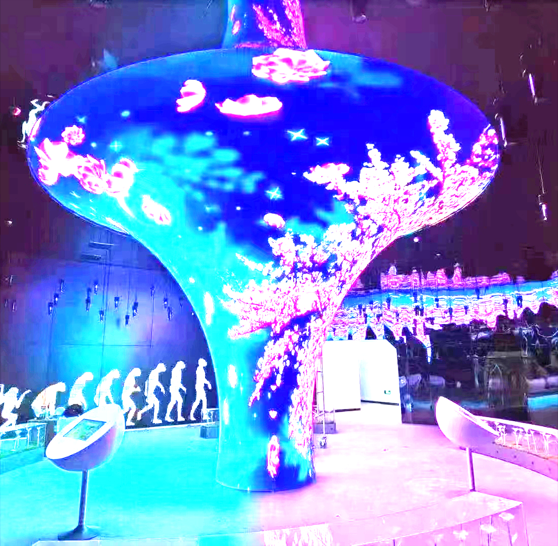 OEM P3 Flexible LED Display Screen 2500 Cd/M2 For Exhibition Hall