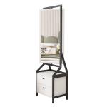 Floor standing mirror closet with drawers