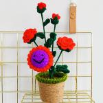New Creative Luxury Handmade Crochet Knitting Plants Flowers Handicraft Home
