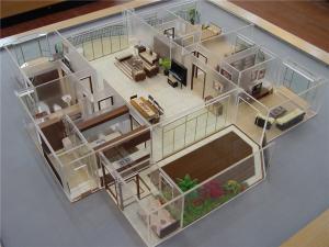 Quality Miniature Interior Design Models , Acrylic House Interior 3D Model 60 * 60CM wholesale