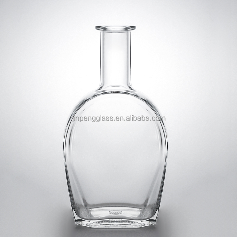 Glass Collar end 500ml 700ml 750ml 780ml Gin Rum Whiskey Tequila Spirit Bottle for Cork