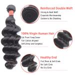 Custom Color Human Virgin Hair Weave , Loose Wave Weave Human Hair Smooth