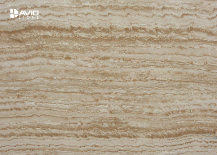 Decorative Travertine Marble Floor And Wall Tiles Non Deformation Anti - Scratch
