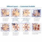 Galvanized Steel Frame REACHTOP 2 Bedrooms Foldable Container House with Wooden