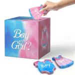 Baby Gender Reveal Voting Box Boys and Girls Gender Voting Game Box for Baby