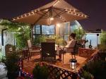 Waterproof Polyester Fabric Garden Umbrella Parasol for Outdoor in Luxury