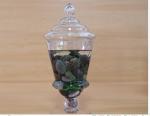 hand blow glass jar for candy or display flower doll european style with cover