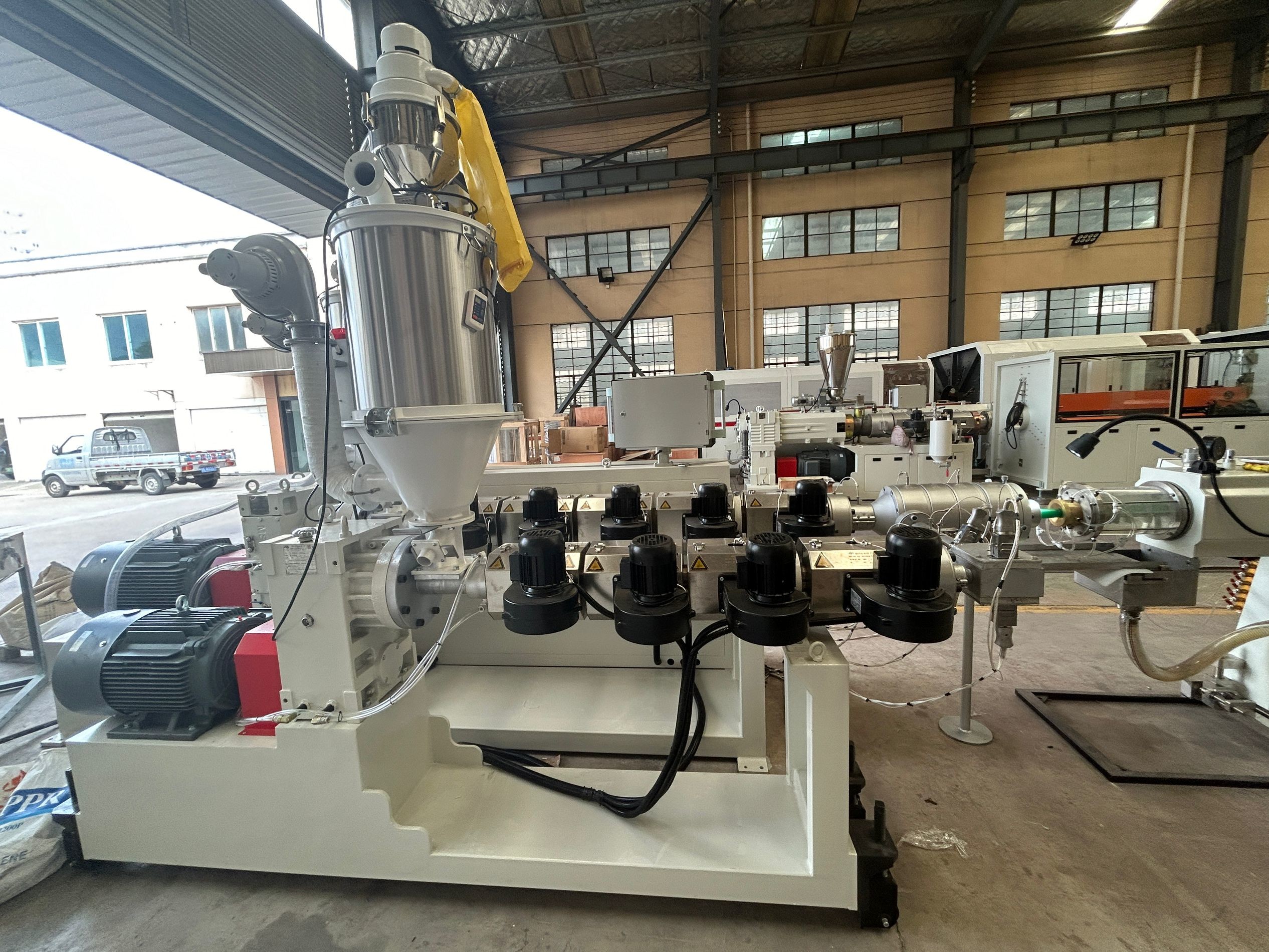20-50mm Fast High Speed PE PP HDPE PVC PPR Mpp Plastic Water Gas Supply Drainage Solid Wall Pipe Hose Tube Making Machine Production Extrusion Line