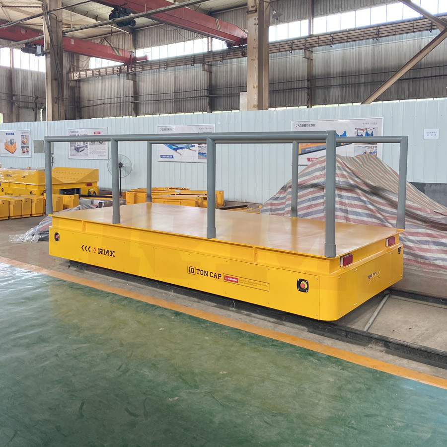 Industrial Steel Pipe Remote Control 10 Tons Material Rail Transport Cart