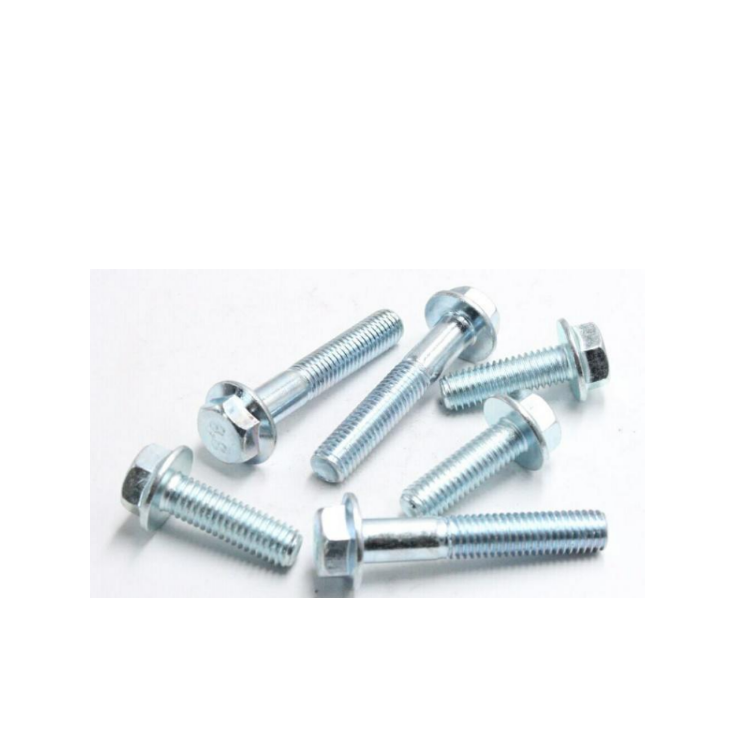 OEM Customized Service Provided Black Finish M6 M8 M10 M12 Zinc Hexagon Flange Bolt DIn6921
