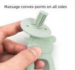 Cartoon Kara Shaped Baby Silicone Toothbrush Baby Food Grade Silicone Gum Baby