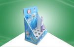 Blue Customized Cardboard Countertop Displays , Assemble Retail Counter Displays