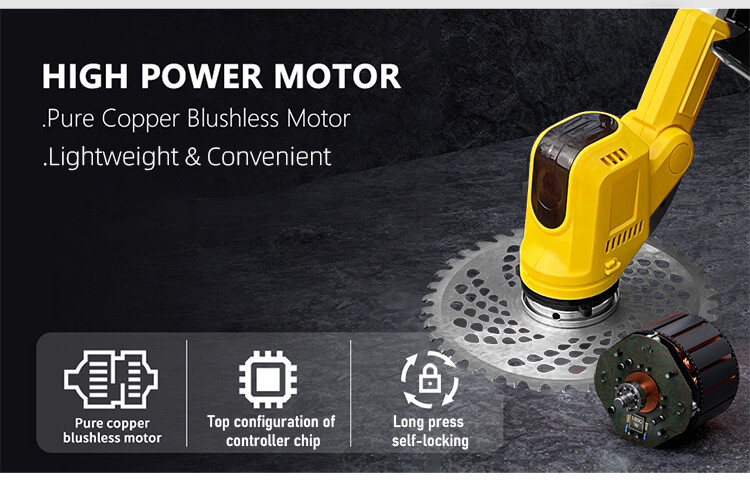 Portable Weed Wacker Electric Brush Cutter Battery Power Weed Eater String Trimmer Cordless