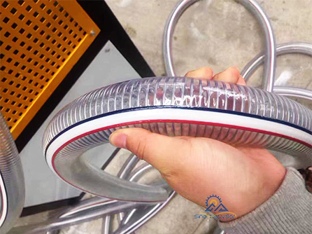 Single Screw Steel Wire Reinforced PVC Hose Making Machine With Screw Speed Of 75 Rpm