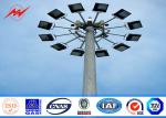 S355JR Steel HPS High Mast Commercial Light Poles For Shopping Malls 22M