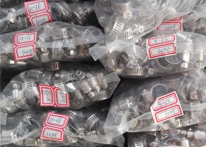 201 Stainless Steel Pipe Clamps / Ss Hose Clamp 10-16 13-19 Diameter
