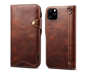Quality Geniune leather flip phone case for 2019 iphone11 11Rro, 11MAX, plug-in card design wholesale
