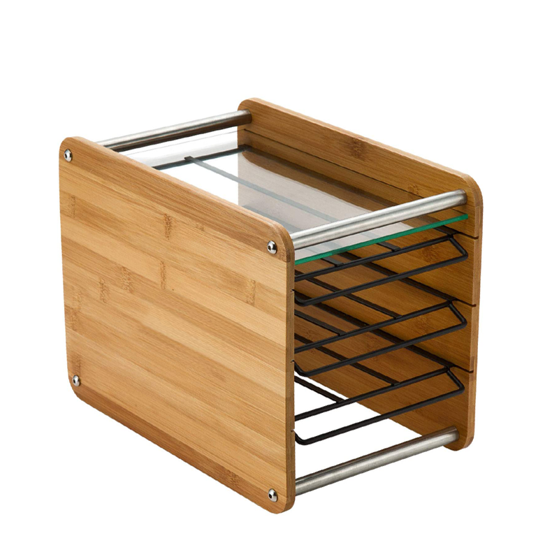 Conveniently Organize Your Coffee Pods with this Sustainable Bamboo Holder and Drawer