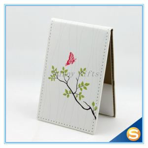 Quality Pu Leather Wrapped Make Up Pocket Mirrors wholesale