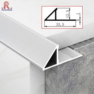 Quality Polished Tile Aluminum Edge Trim , Triangle Tile Trim 10mm Height wholesale