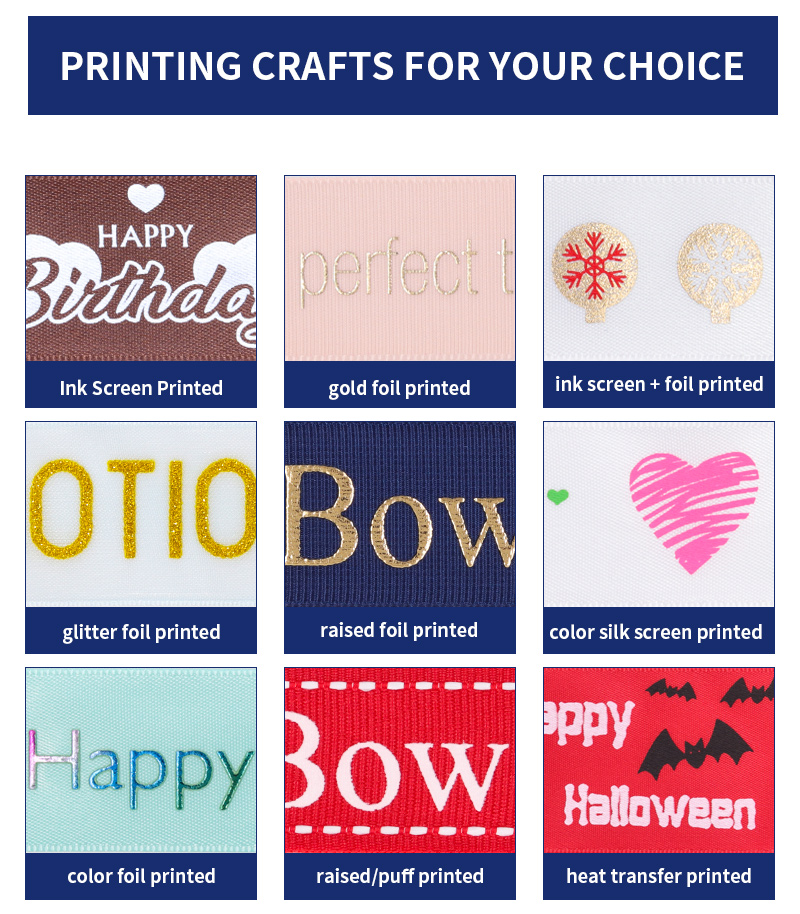 logo dot printed ribbon silk screen