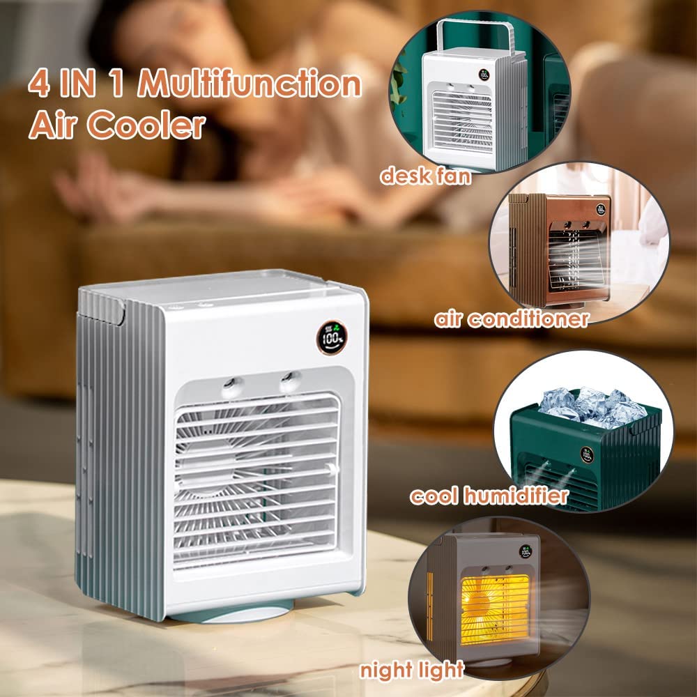 Rechargeable Oscillating Air Cooler Fan F855 Table Air Quality Control System