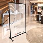 Aluminum Frame Acrylic Partition Screen Mobile Restaurant Clear Polycarbonate