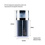 20ml Airless Bottles Cosmetic Packaging 105mm Vacuum Black Pump Bottle