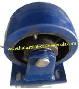 Quality Extra Heavy Duty Cast Iron Rubber Casters 700kgs wholesale