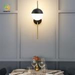 Iron Metal Wall Modern Wall Lamp Round Living Room TV Background
