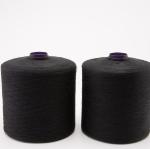 Black Spun Dyed Polyester Yarn High Strength Abrasion Resistance For Jeans