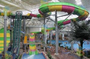 Quality FRP Boomerang Spiral Swimming Pool Slide Environmental Protection wholesale