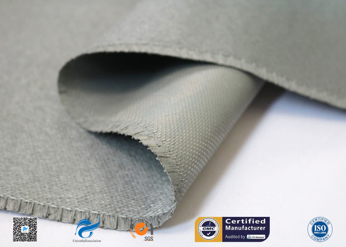 1150g C-Glass Grey Silicone Coated Fiberglass Fabric With High Temperature