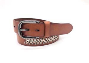 Quality Custom Studded Genuine Leather Belt For Men 38mm Width wholesale