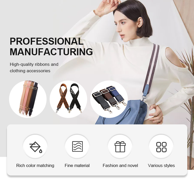 Best selling strap fashion cotton embroidery bag shoulder strap