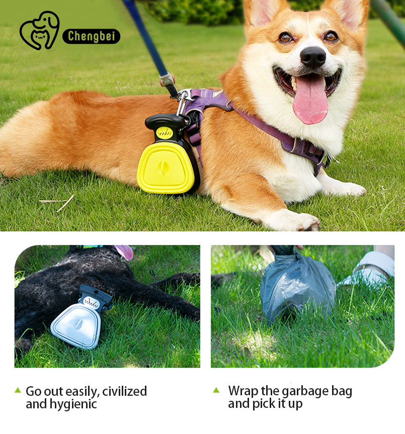 Blue Handheld Dog Poop Scoop Portable Pooper Scooper For Walking