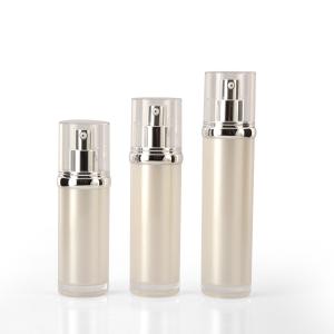 Quality Luxury 30ml 40ml 50ml Plastic Pump Dispenser Bottles Clear Cap White Color wholesale