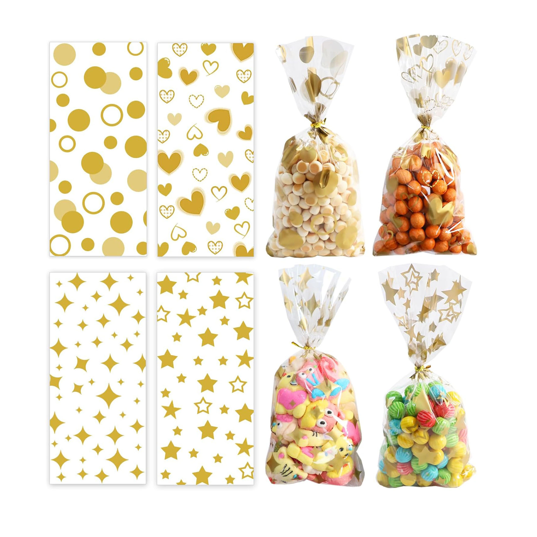 Plastic Bopp Poly Bag Birthday Party Loot Bag For Candy Gummy Jelly Packaging