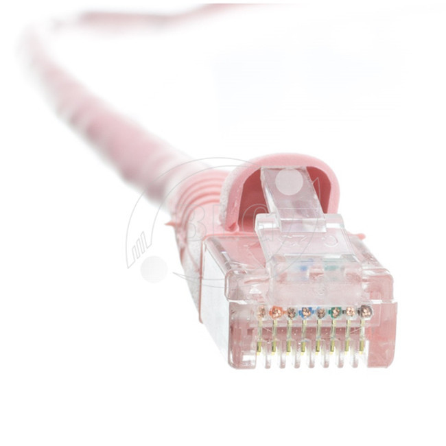 Pink Stranded UTP Network Patch Cable Bare Copper Cat5e 8P8C RJ45 Male Connectors