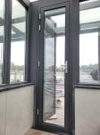 Powder Coated Aluminum Casement Doors Swing Opening 2mm 5 Years Warranty