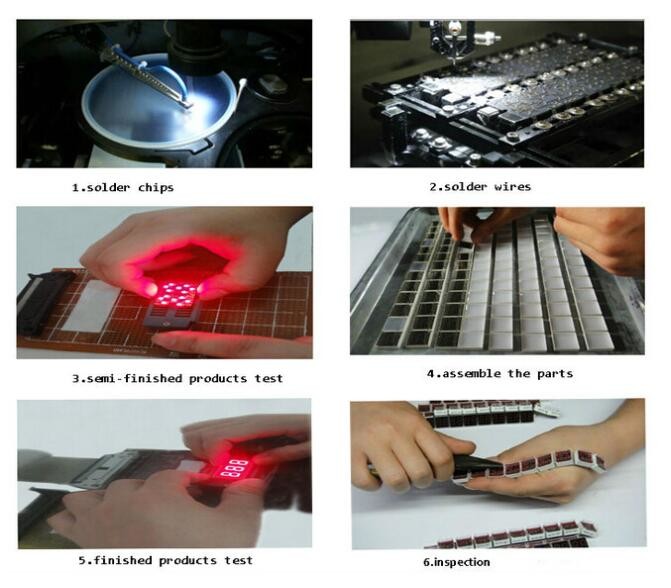 5 Segment 574nm Common Cathode LED Light Bar For Battery Display