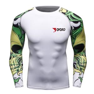 Quality MMA Sports Custom Swim Rash Guards Digital Sublimation Printing Classical Collar wholesale