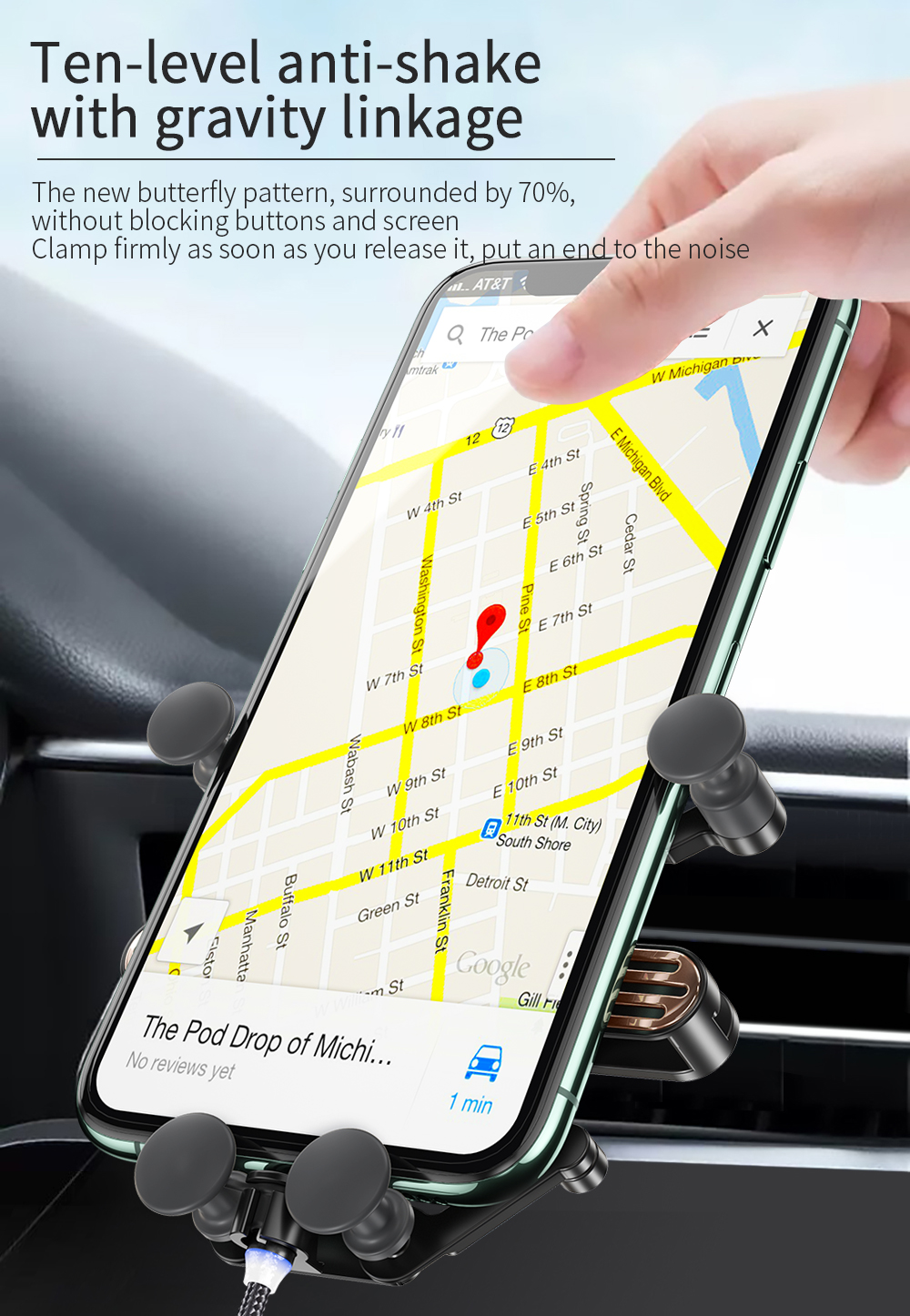 Mini Gravity Car Phone Holders For 65-88MM Mobile Phones