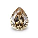 Synthetic Corundum Moissanite Diamond Light Yellow Champagne Pear Loose