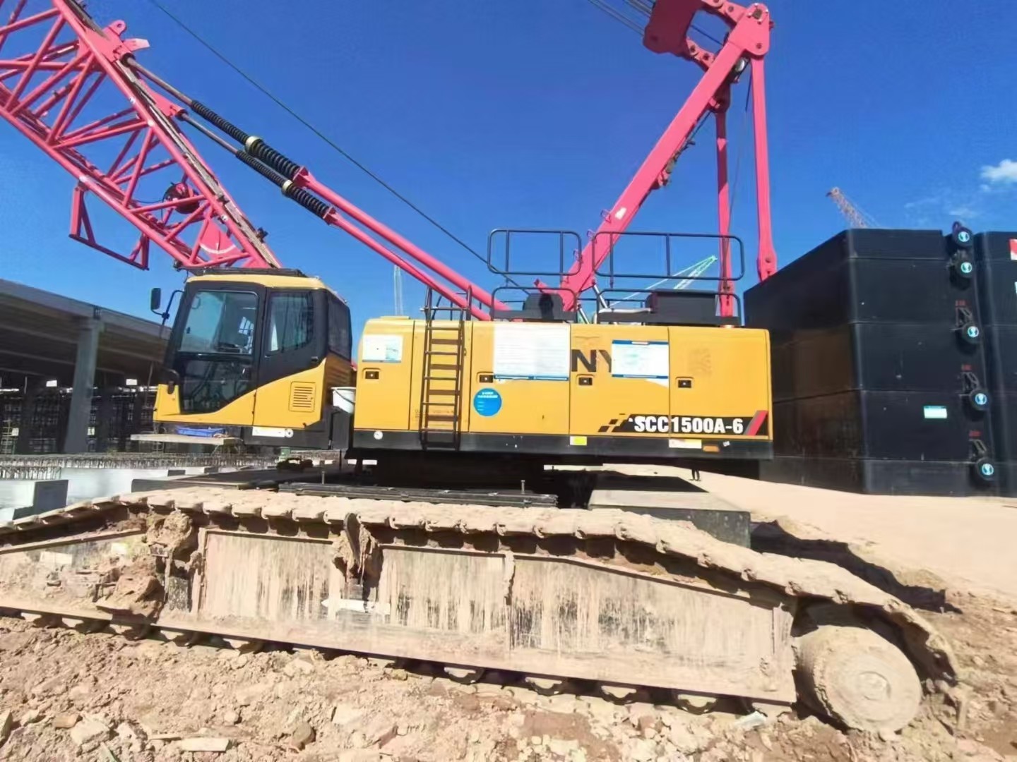 SCC1500A-6 Used 2021 SA NY Crawler Crane 150 Tons Maximum Lifting Capacity for Construction Projects
