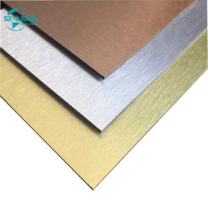 Quality ISO14001 Brushed ACP Fire Retardant Aluminium Composite Panel For Construction wholesale