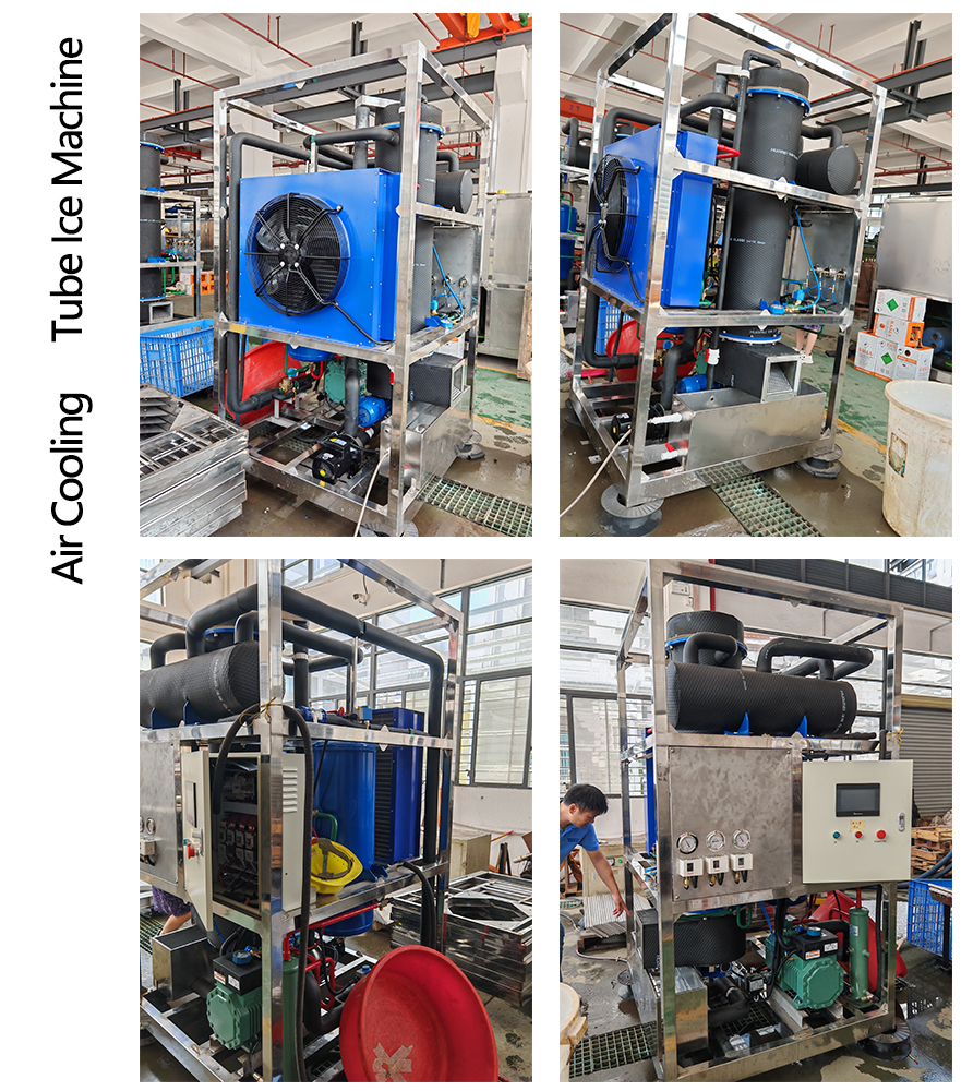 Water Inlet Pressure 0.1MPa-0.5MPa 2 Ton 1 Ton Blocks Making Ice Tube Machine for Industrial and Commercial in Philippines