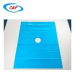 Soft Sterile Incise Fenestrated Blue Surgical Drapes Fluid Repellent