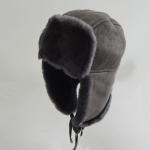 Trapper Sheepskin Hat Shearling Mens Winter Hats With Ear Flaps