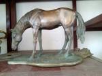 Bronze sculpture with patina finish